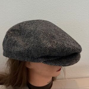 Vintage Mark Of The Worlds Best Newsboy Cabbie 100% Wool Hat Size M Made In USA